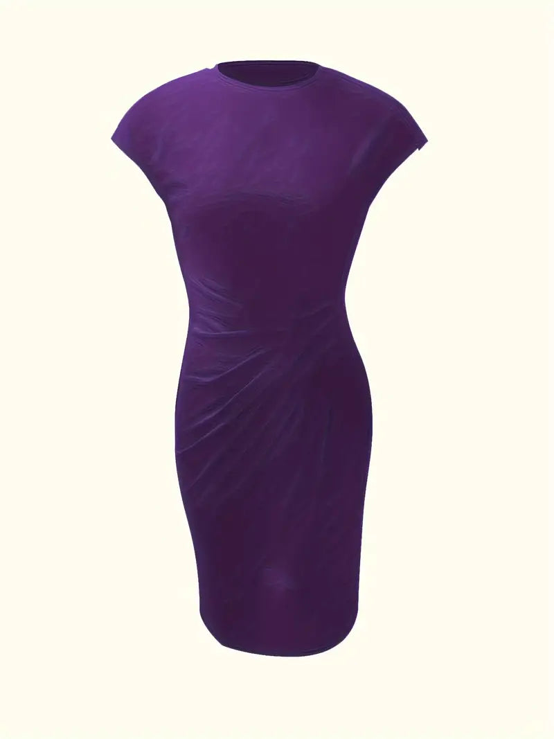Katie | Womens Classic Short Sleeve Bodycon Dress 21