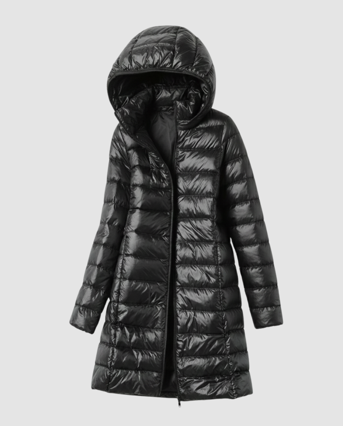 Women's Ultra-Light Puffer Jacket – Removable Hood & Fitted Cut
