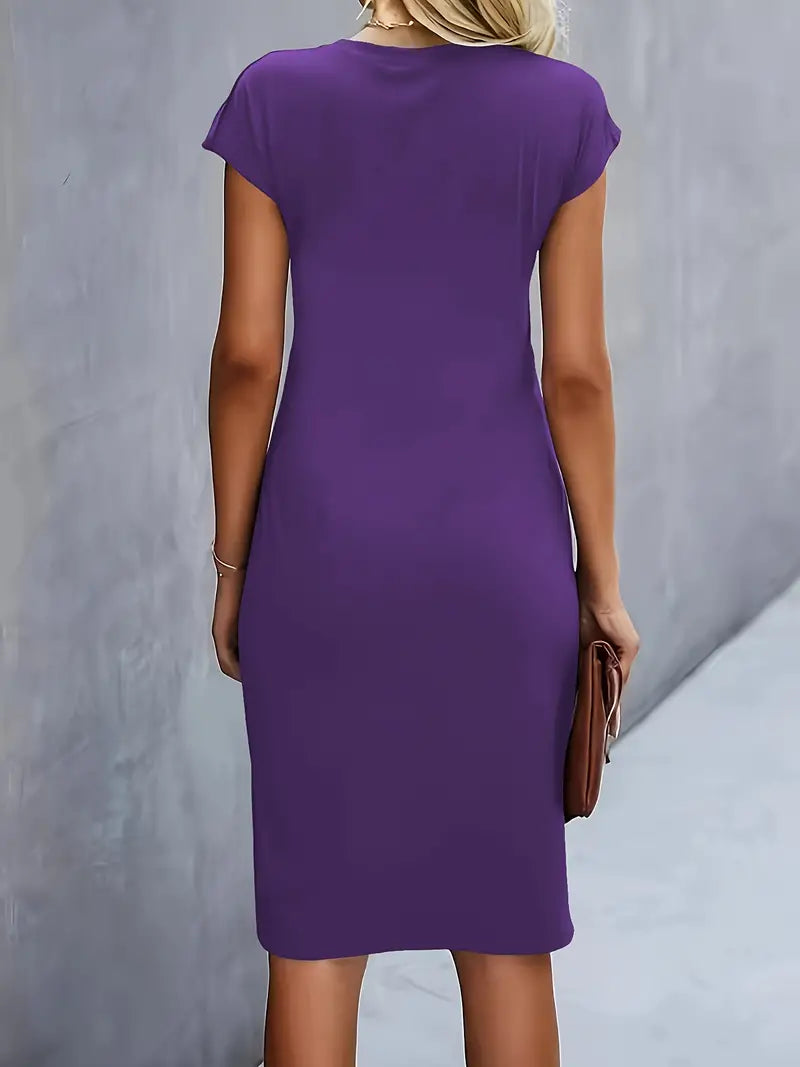 Katie | Womens Classic Short Sleeve Bodycon Dress 20