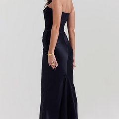 Elegant Strapless Bodycon Maxi Dress | Womens Formal Cocktail Dress for Weddings and Special Events 2