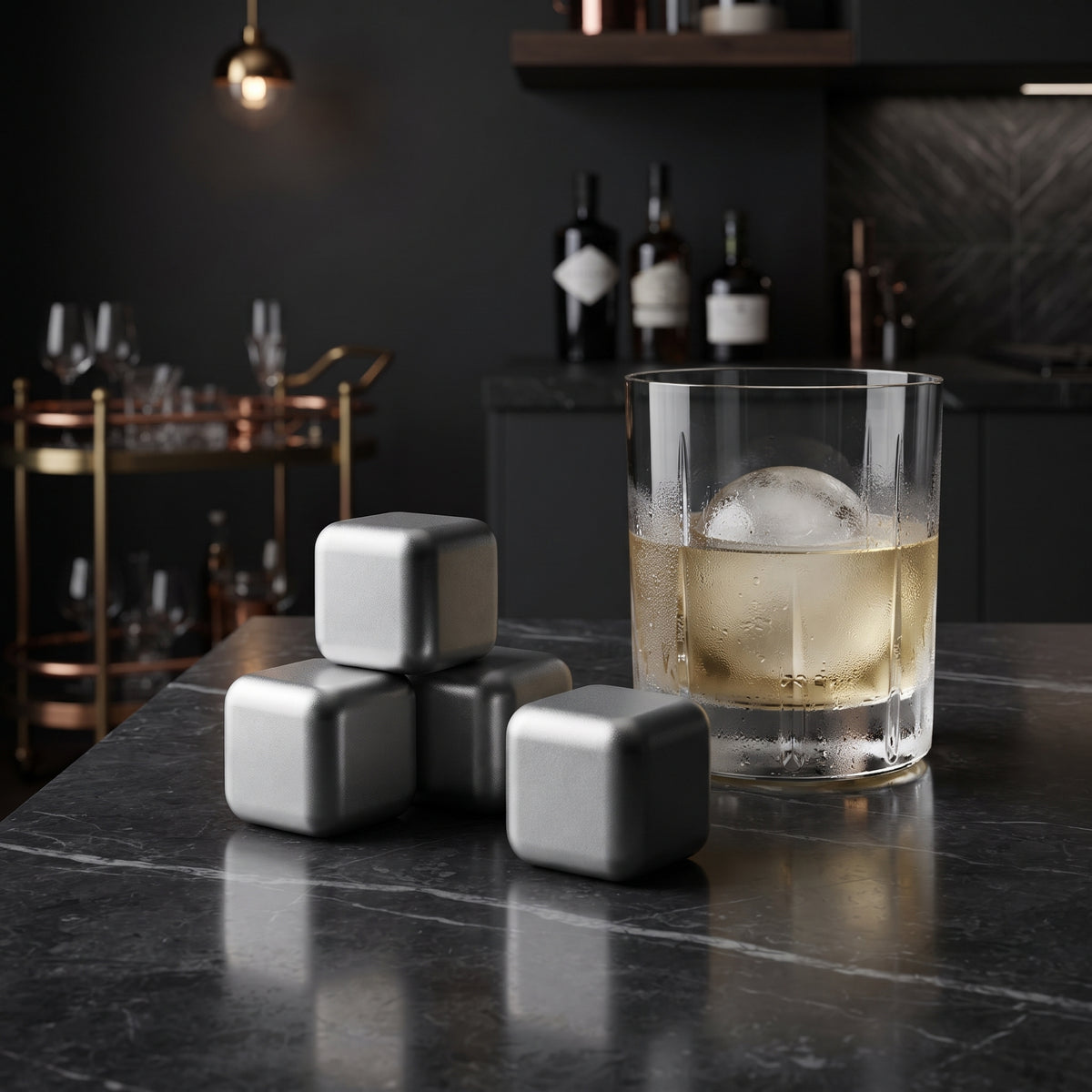Pure Titanium Reusable Ice Cubes