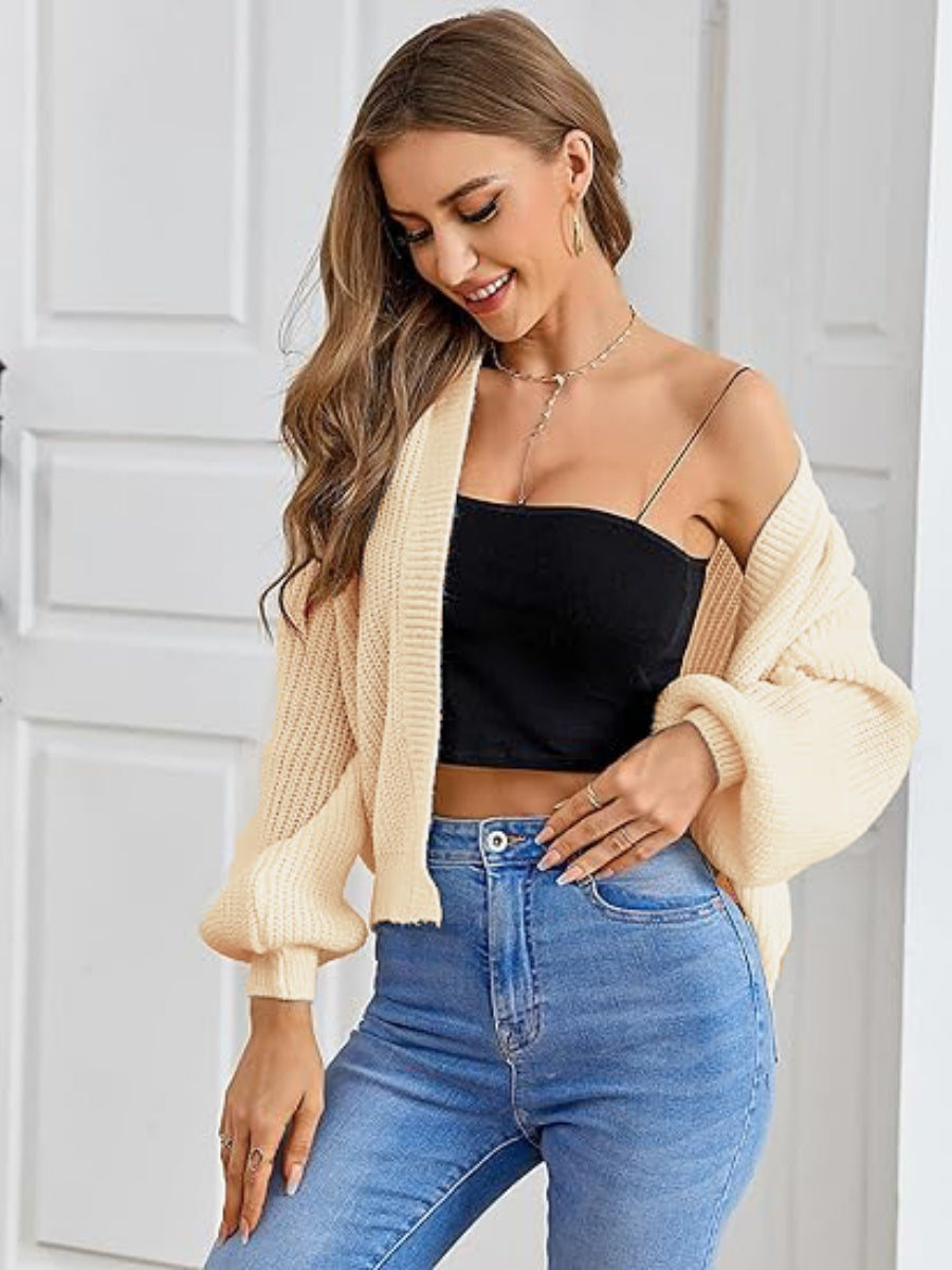 Women's Color Block Knit Cardigan Button Front