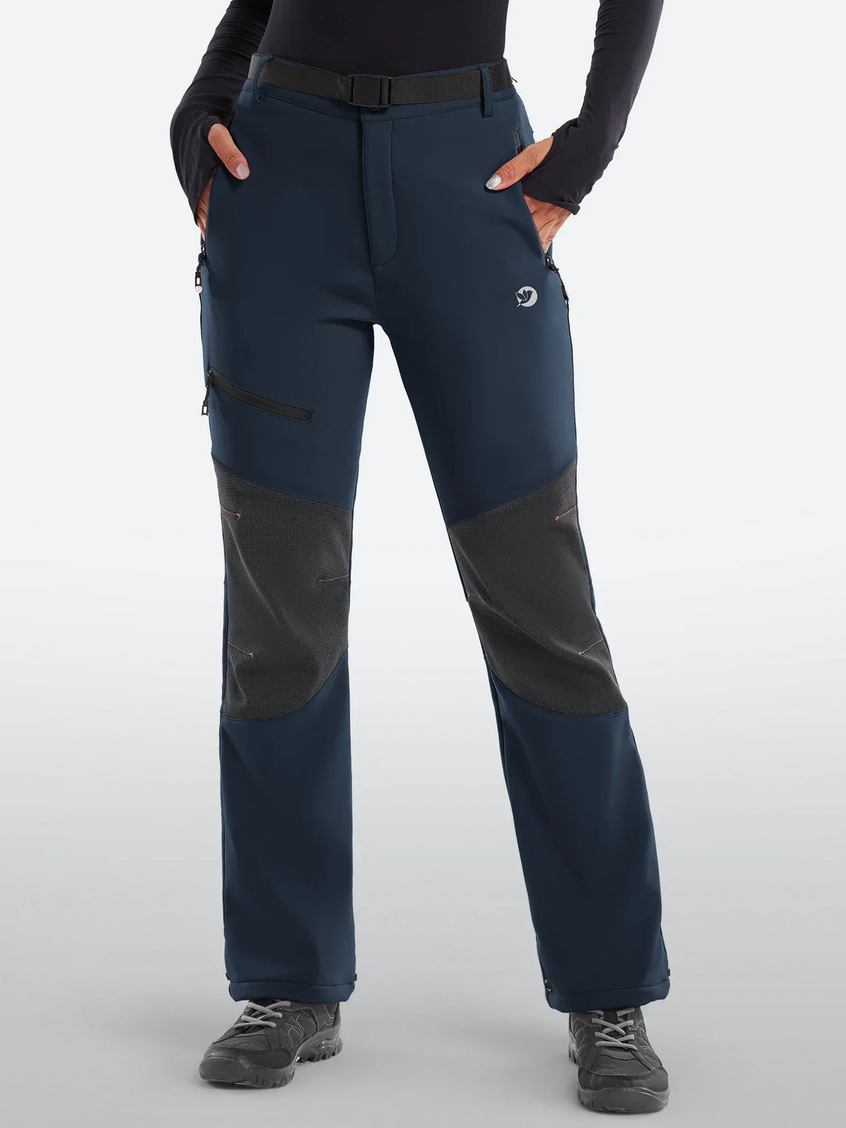 Women's Ski Pants with Fleece Lining, Waterproof, Reinforced Knees