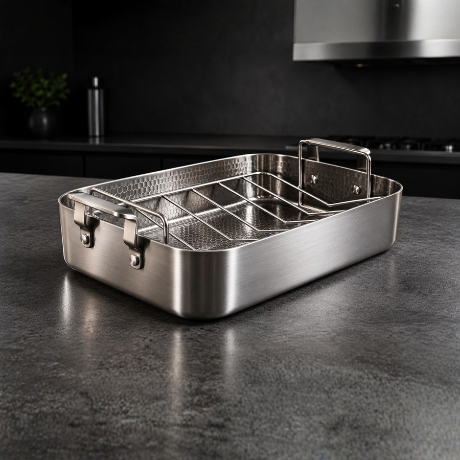 Pure Titanium Hammered Roasting Pan