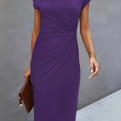 Katie | Womens Classic Short Sleeve Bodycon Dress 19