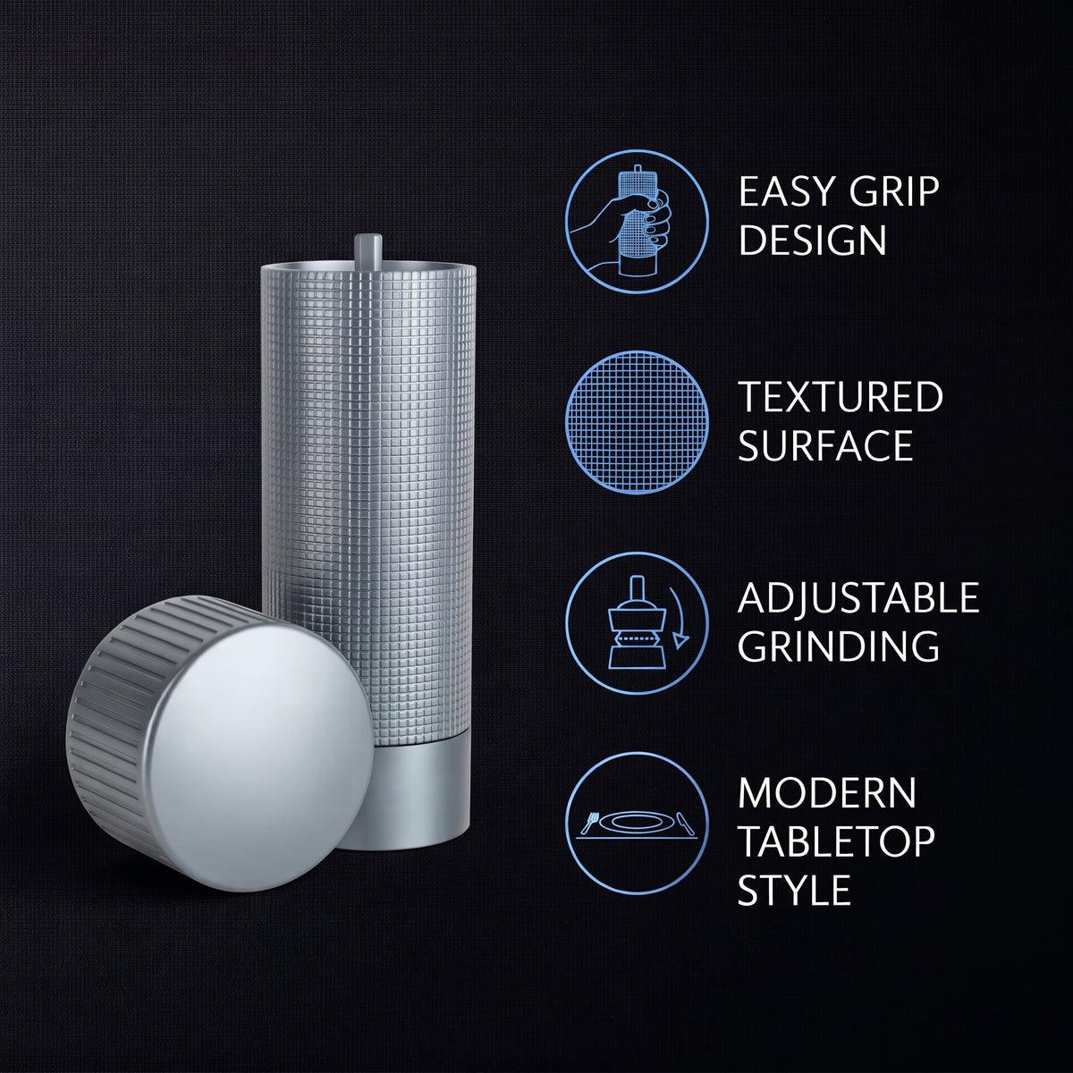 Stainless Steel Adjustable Salt Mill