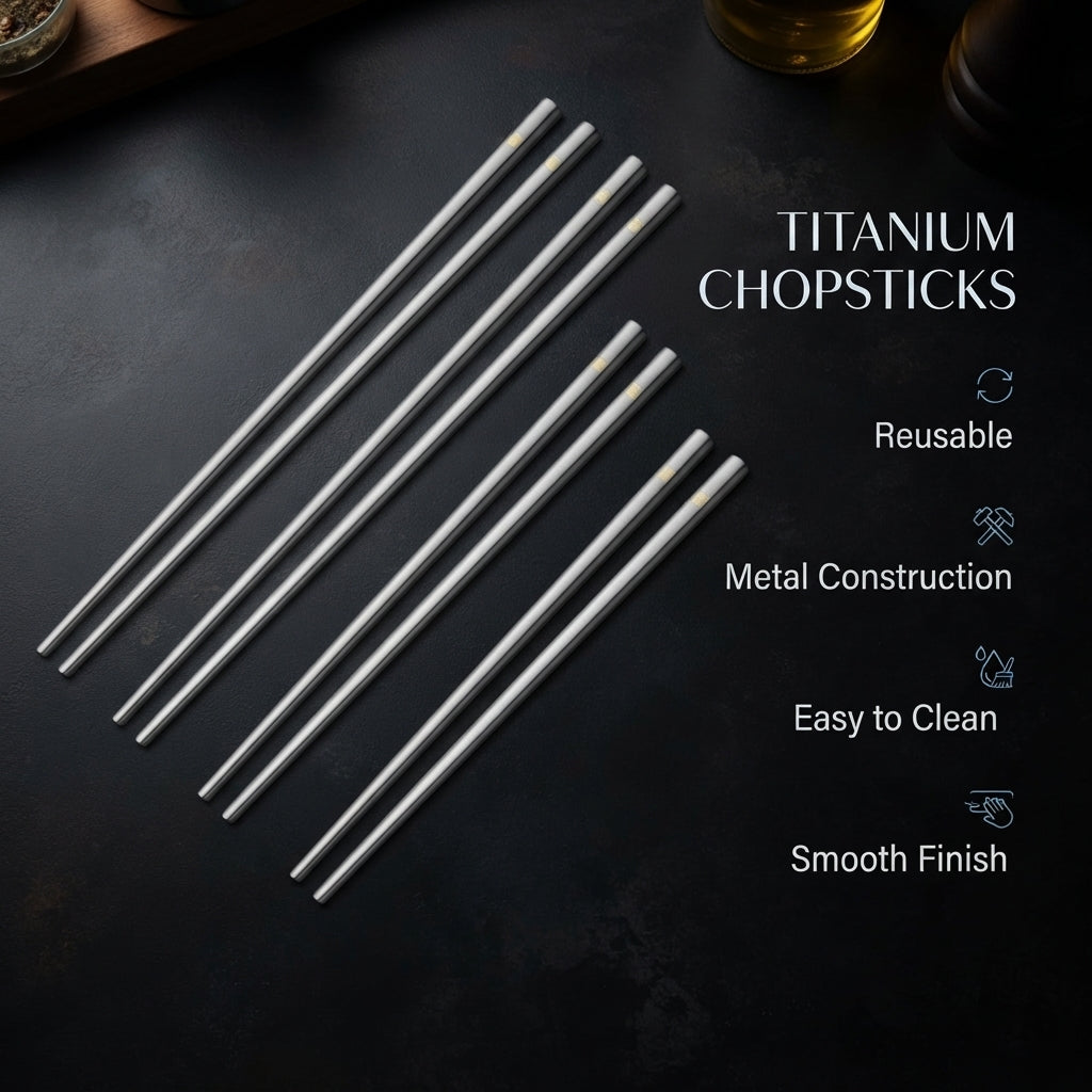 Pure Titanium Reusable Chopsticks