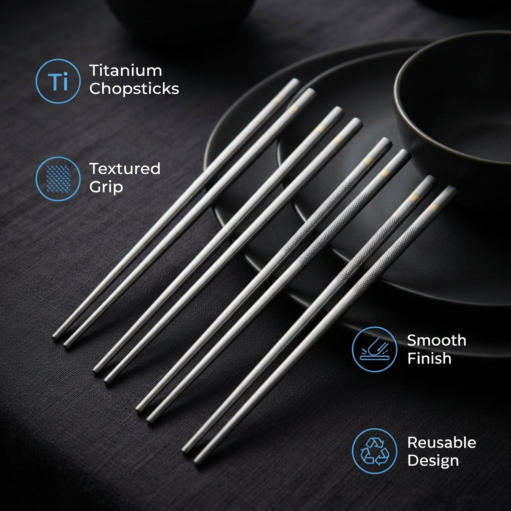 Pure Titanium Reusable Chopsticks