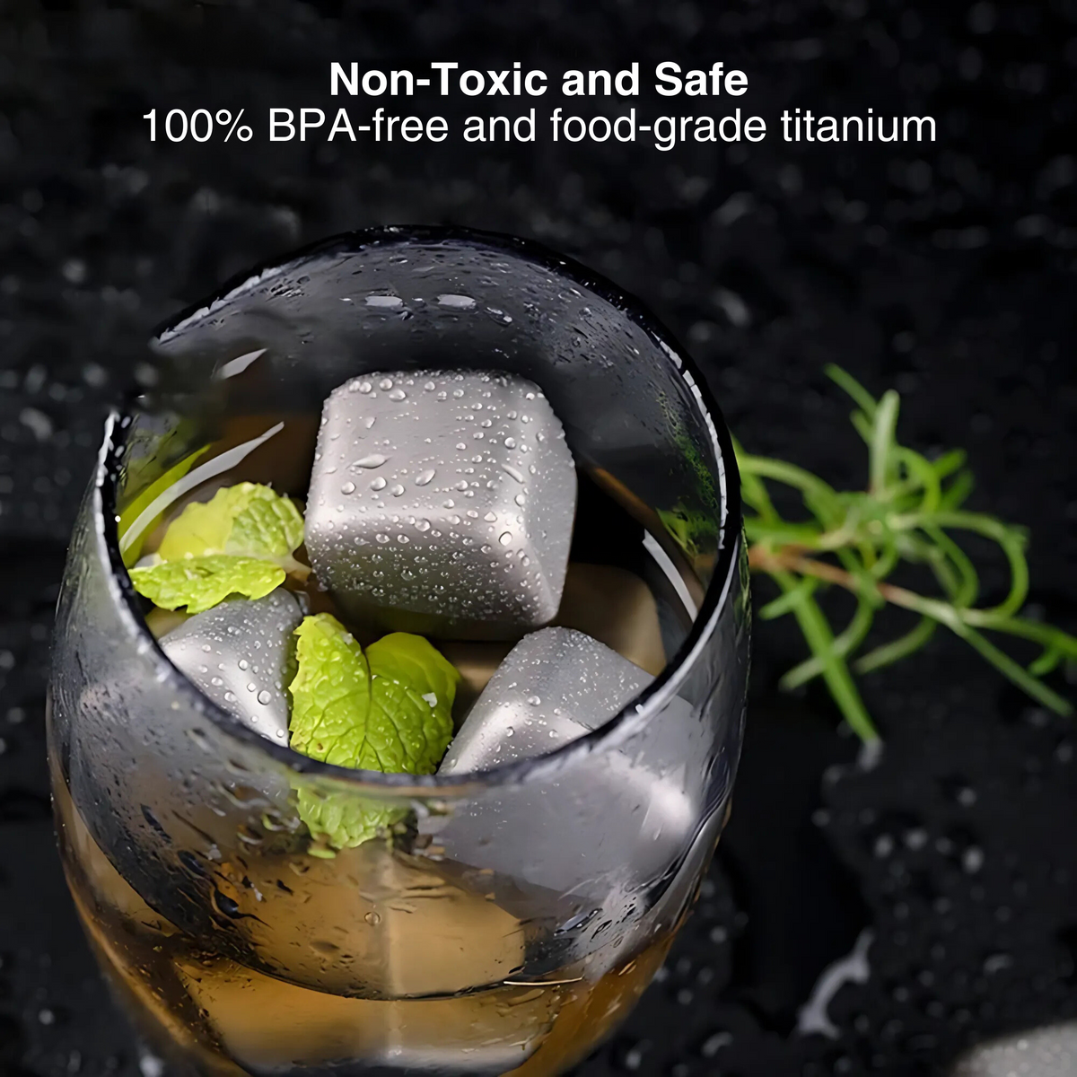 Pure Titanium Reusable Ice Cubes
