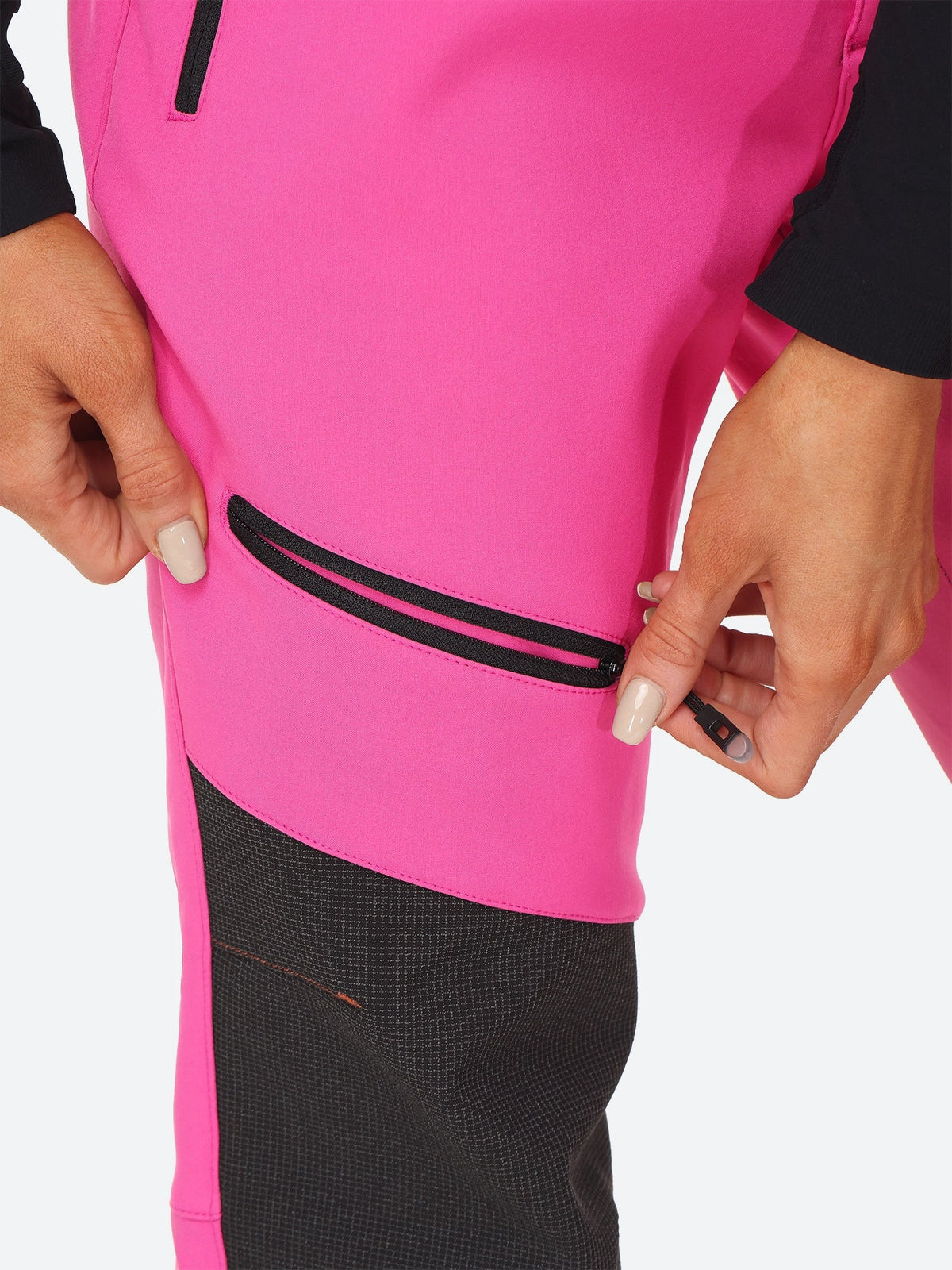 Women's Ski Pants with Fleece Lining, Waterproof, Reinforced Knees