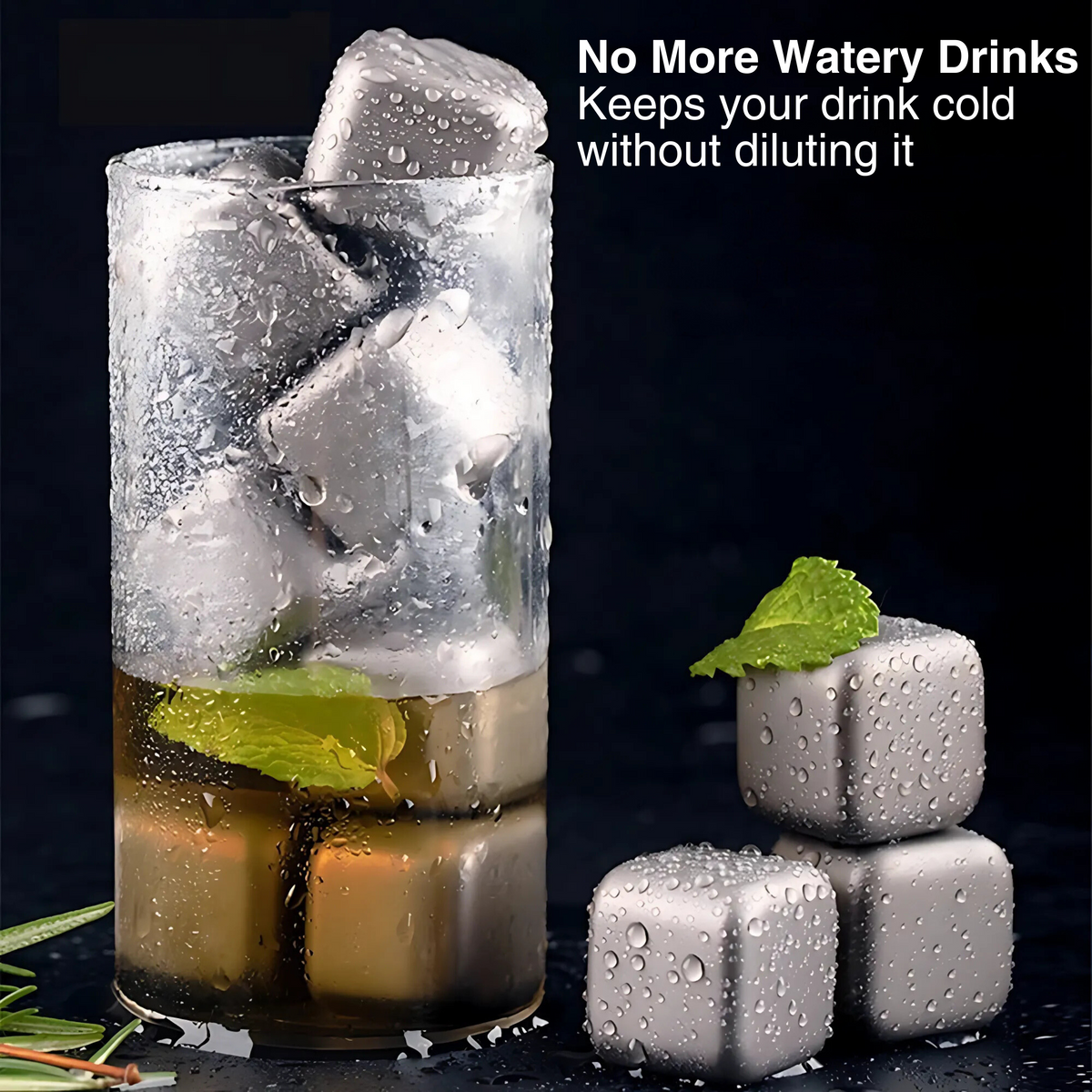 Pure Titanium Reusable Ice Cubes