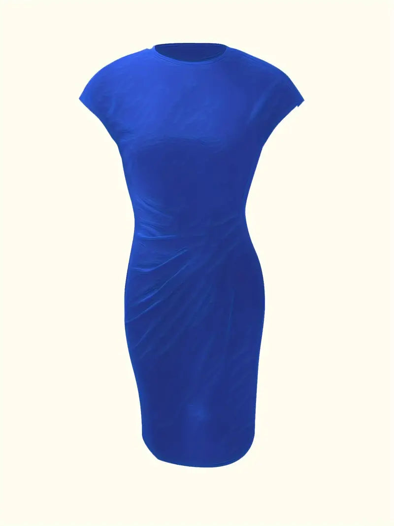 Katie | Womens Classic Short Sleeve Bodycon Dress 9