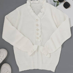 Darcey | Ruffle Blouse with Decorative Buttons for Women 3