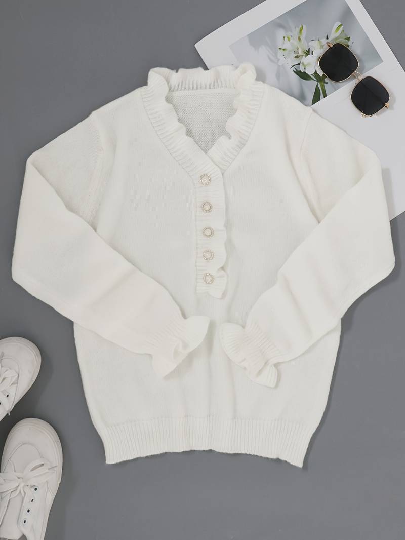 Darcey | Ruffle Blouse with Decorative Buttons for Women 3