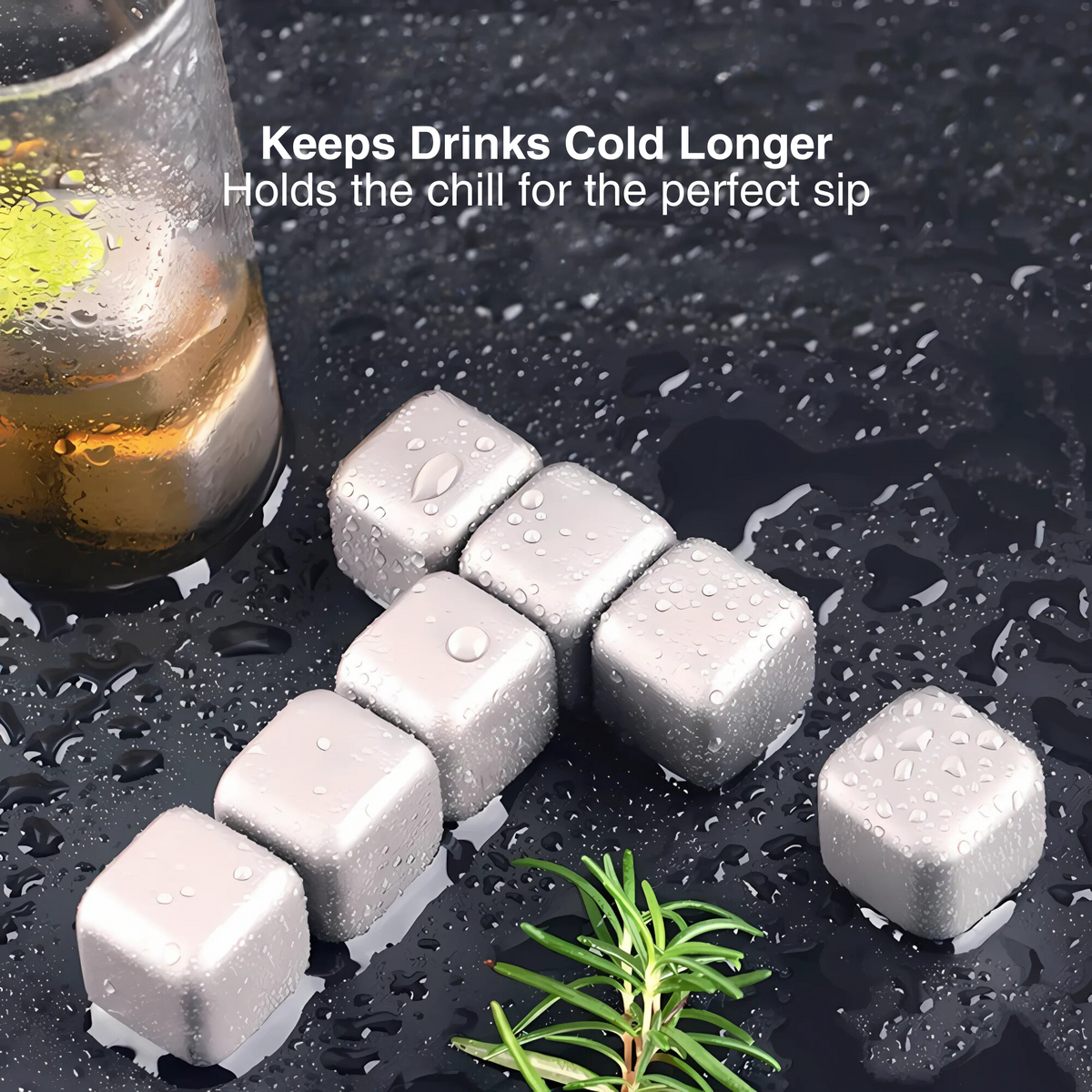 Pure Titanium Reusable Ice Cubes