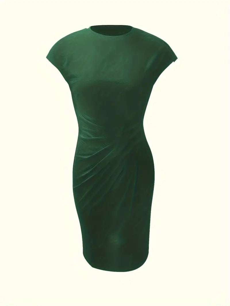Katie | Womens Classic Short Sleeve Bodycon Dress 15