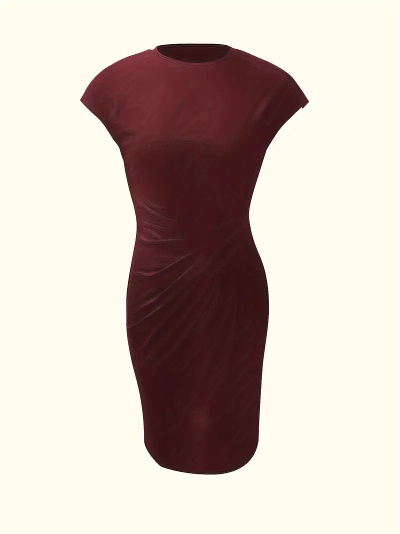 Katie | Womens Classic Short Sleeve Bodycon Dress 24