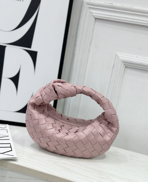 Mini Woven Handbag for Women with Knotted Handle