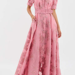 Anabella | Elegant Short Puff Sleeves Dress 2