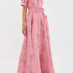 Anabella | Elegant Short Puff Sleeves Dress 4