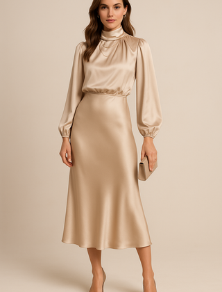Kriz | High Waist Midi Dress 10
