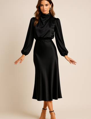 Kriz | High Waist Midi Dress 12