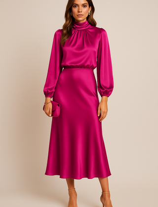 Kriz | High Waist Midi Dress 16