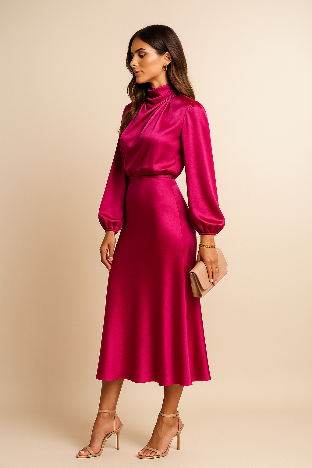 Kriz | High Waist Midi Dress 27