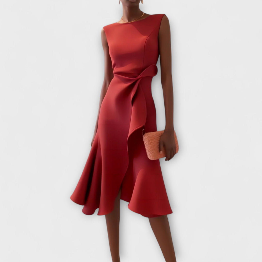 Ariane | Pleated Midi Dress | Lunarafi