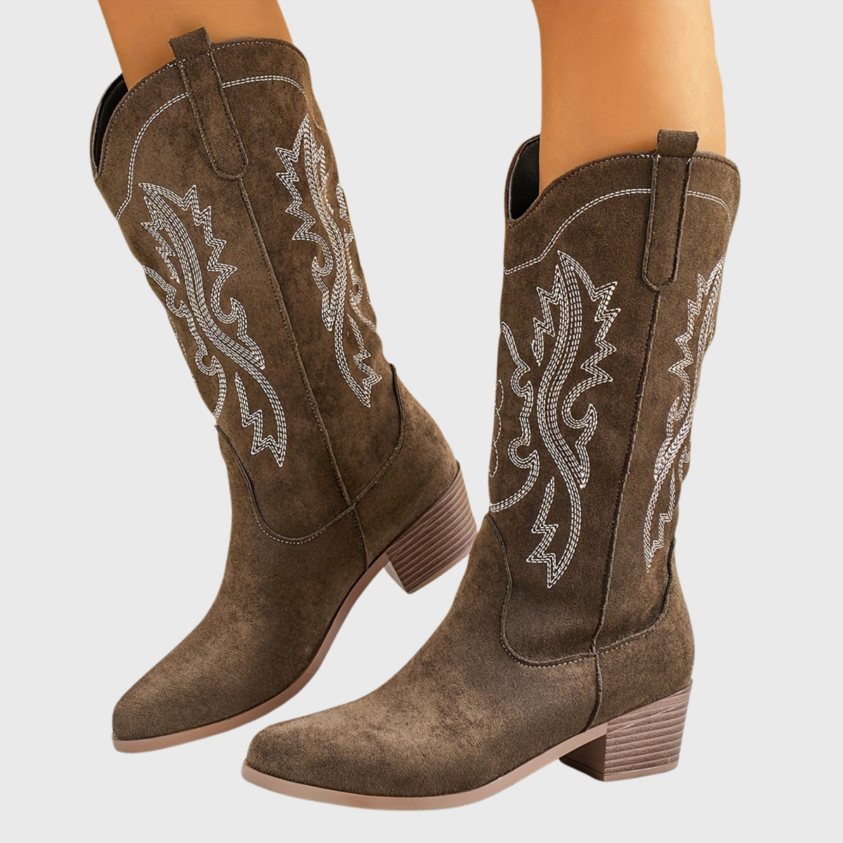 Cambria | Women’s Wide Calf Western Cowboy Boots With Embroidery 6