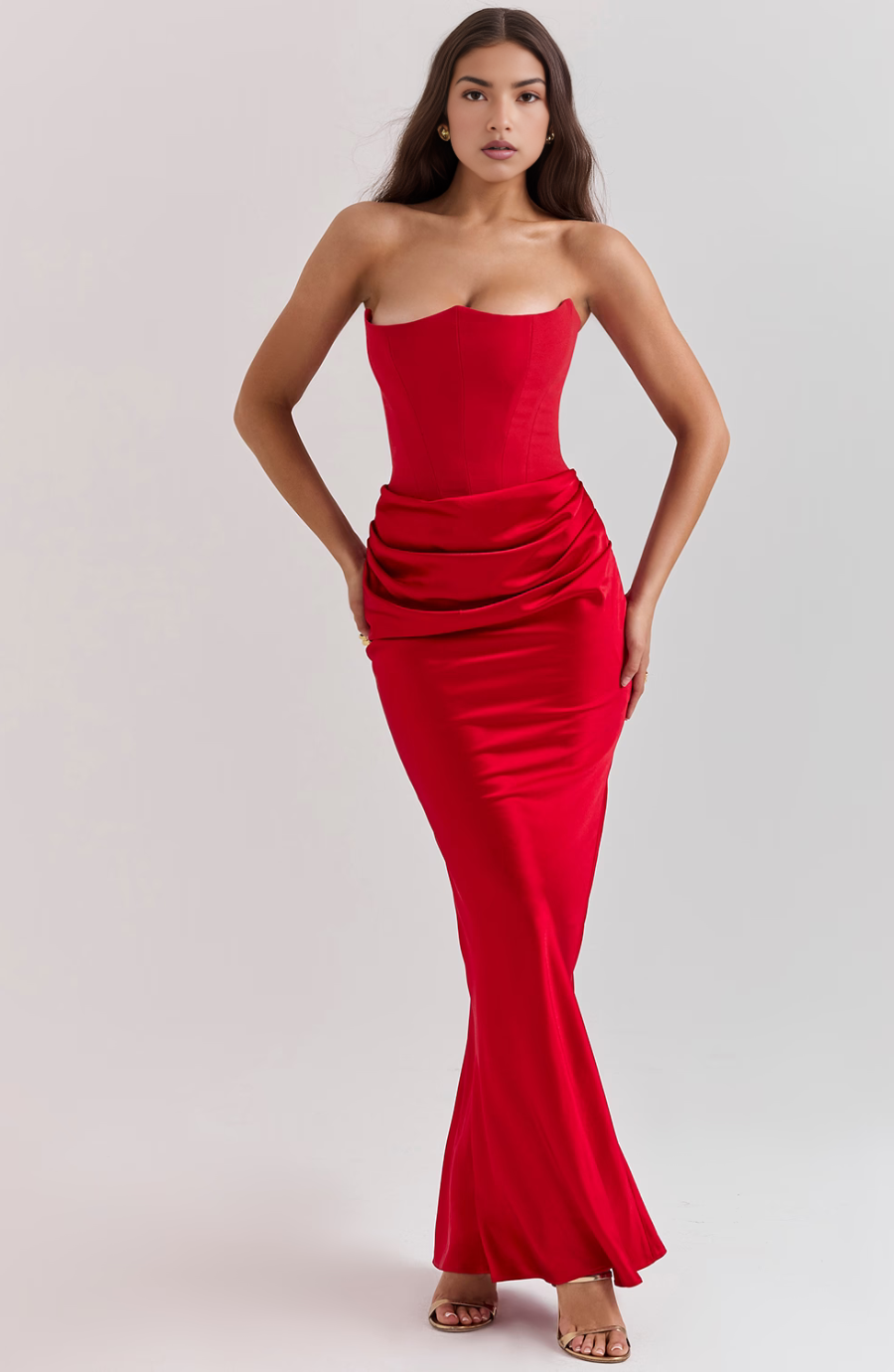Elegant Strapless Bodycon Maxi Dress | Womens Formal Cocktail Dress for Weddings and Special Events 9