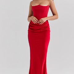 Elegant Strapless Bodycon Maxi Dress | Womens Formal Cocktail Dress for Weddings and Special Events 10