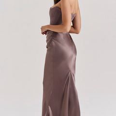 Elegant Strapless Bodycon Maxi Dress | Womens Formal Cocktail Dress for Weddings and Special Events 12