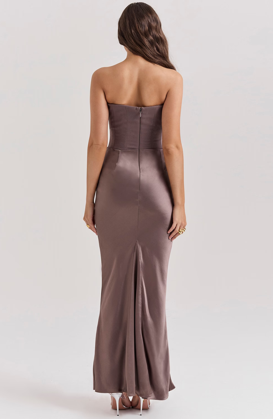 Elegant Strapless Bodycon Maxi Dress | Womens Formal Cocktail Dress for Weddings and Special Events 13