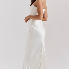 Elegant Strapless Bodycon Maxi Dress | Womens Formal Cocktail Dress for Weddings and Special Events 16