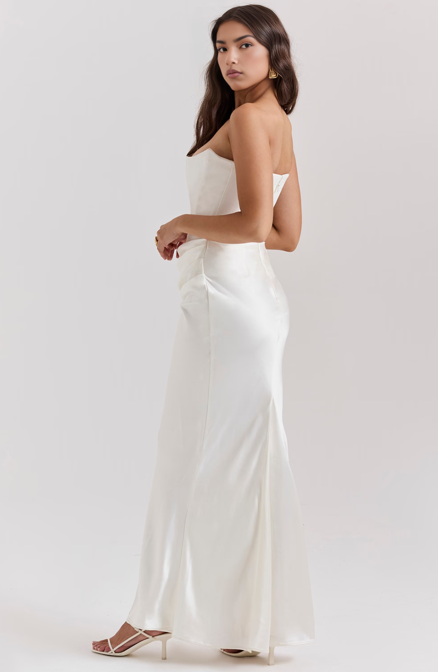 Elegant Strapless Bodycon Maxi Dress | Womens Formal Cocktail Dress for Weddings and Special Events 16
