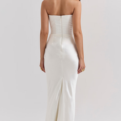 Elegant Strapless Bodycon Maxi Dress | Womens Formal Cocktail Dress for Weddings and Special Events 17