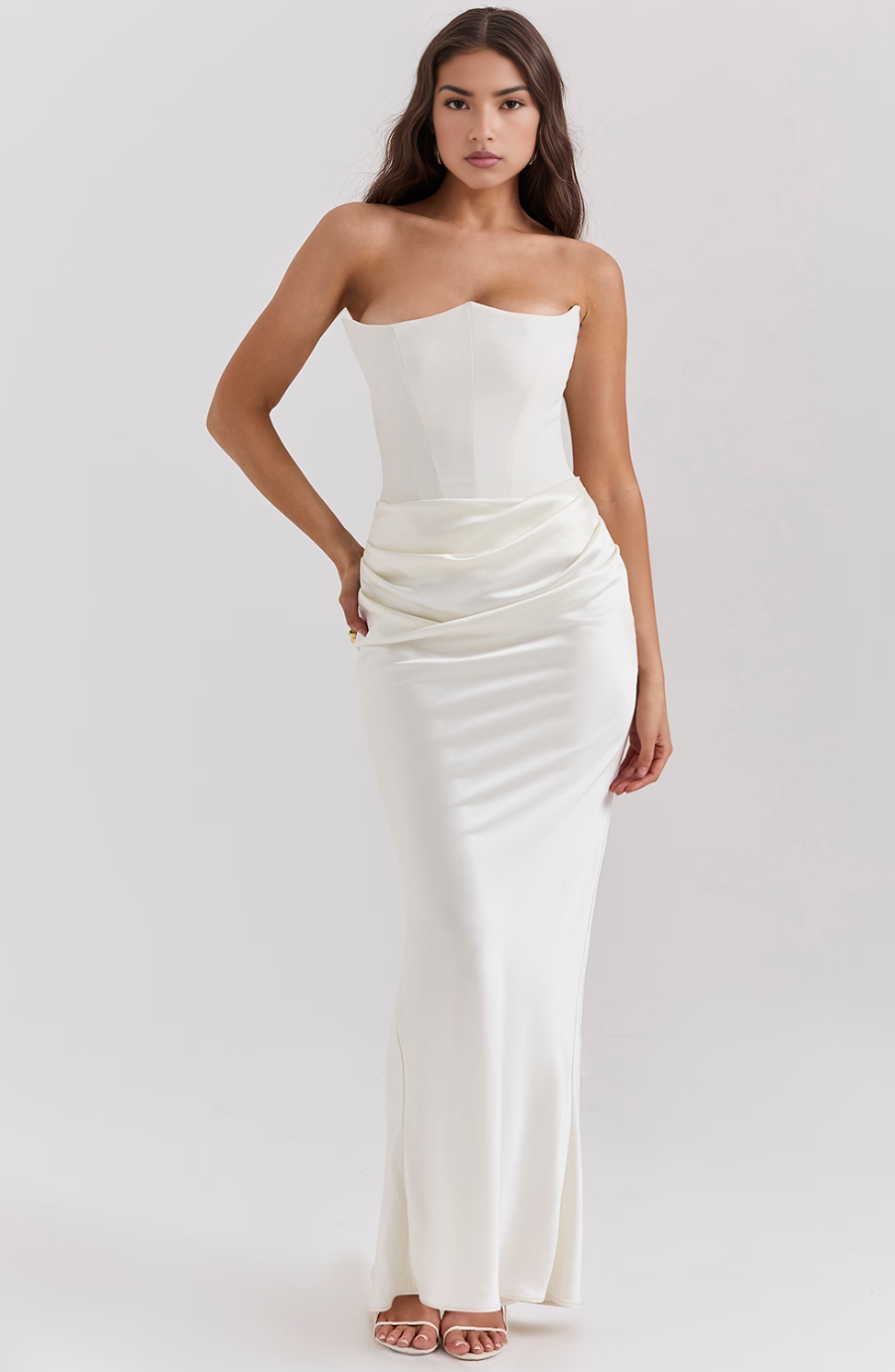 Elegant Strapless Bodycon Maxi Dress | Womens Formal Cocktail Dress for Weddings and Special Events 18
