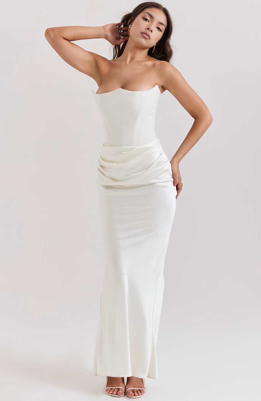 Elegant Strapless Bodycon Maxi Dress | Womens Formal Cocktail Dress for Weddings and Special Events 19