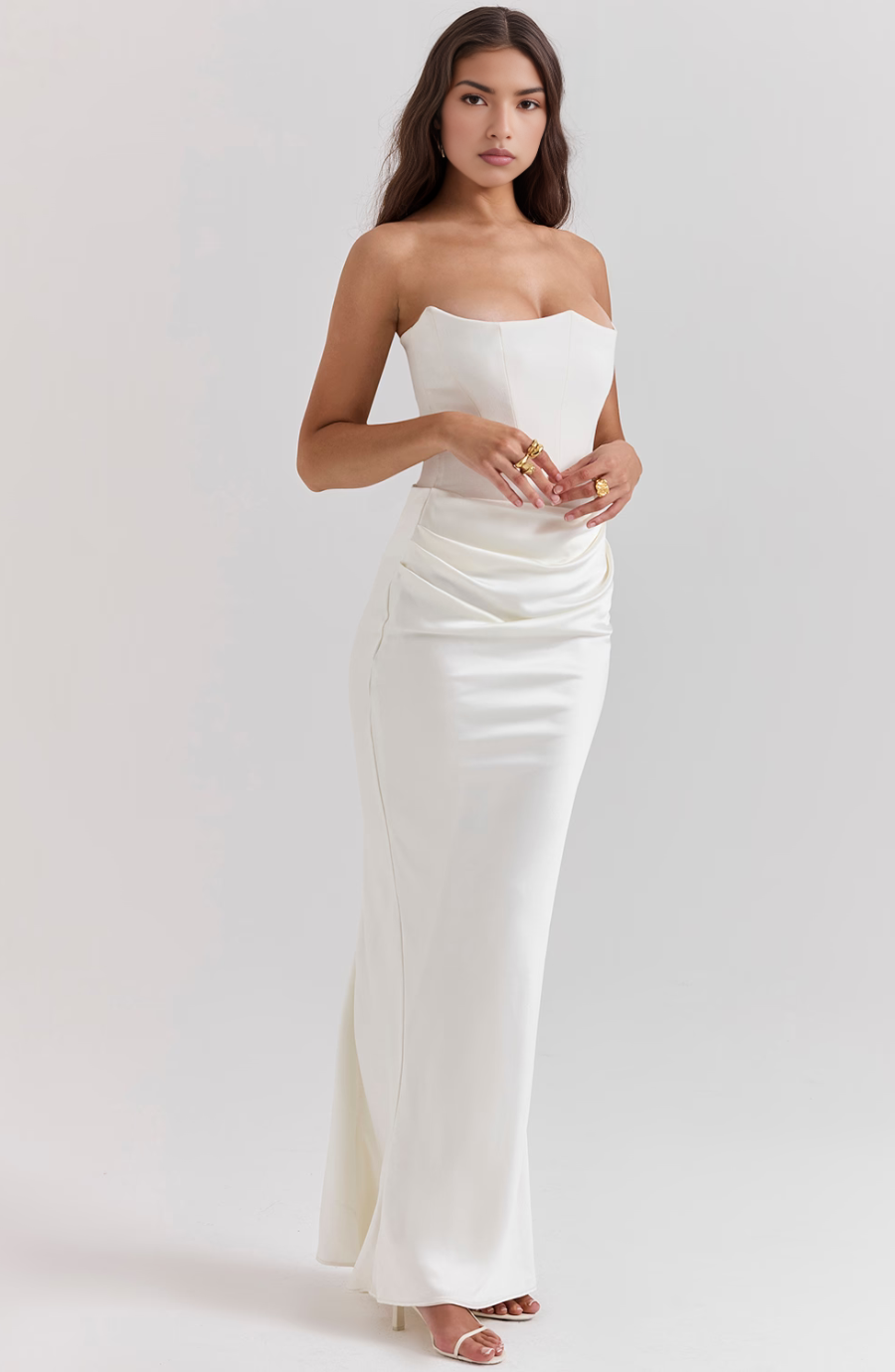 Elegant Strapless Bodycon Maxi Dress | Womens Formal Cocktail Dress for Weddings and Special Events 21