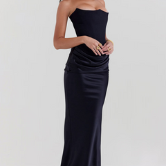 Elegant Strapless Bodycon Maxi Dress | Womens Formal Cocktail Dress for Weddings and Special Events 5