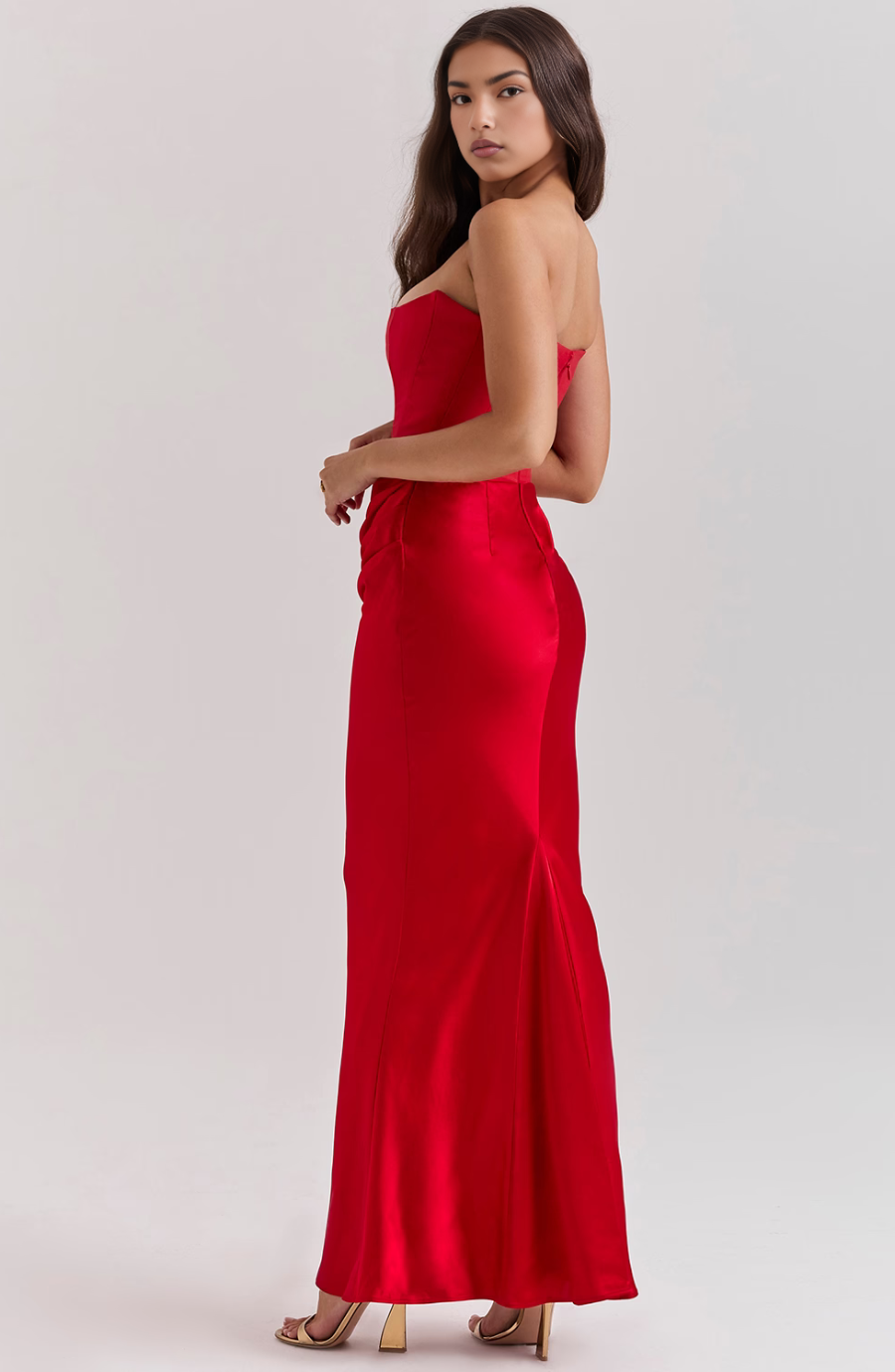 Elegant Strapless Bodycon Maxi Dress | Womens Formal Cocktail Dress for Weddings and Special Events 7