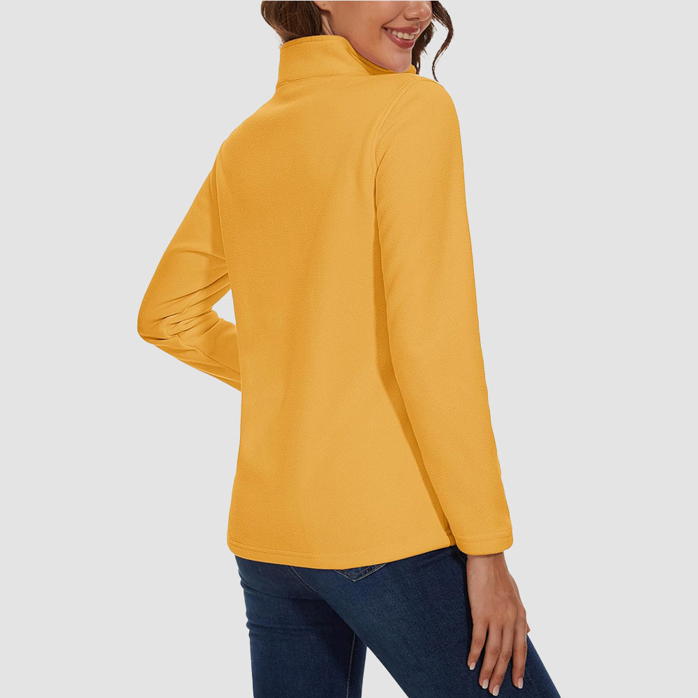 Women's High Collar Half Zip Fleece