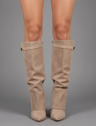 Lila | Women’s Black Leather Over-the-Knee Boots With Buckle 3