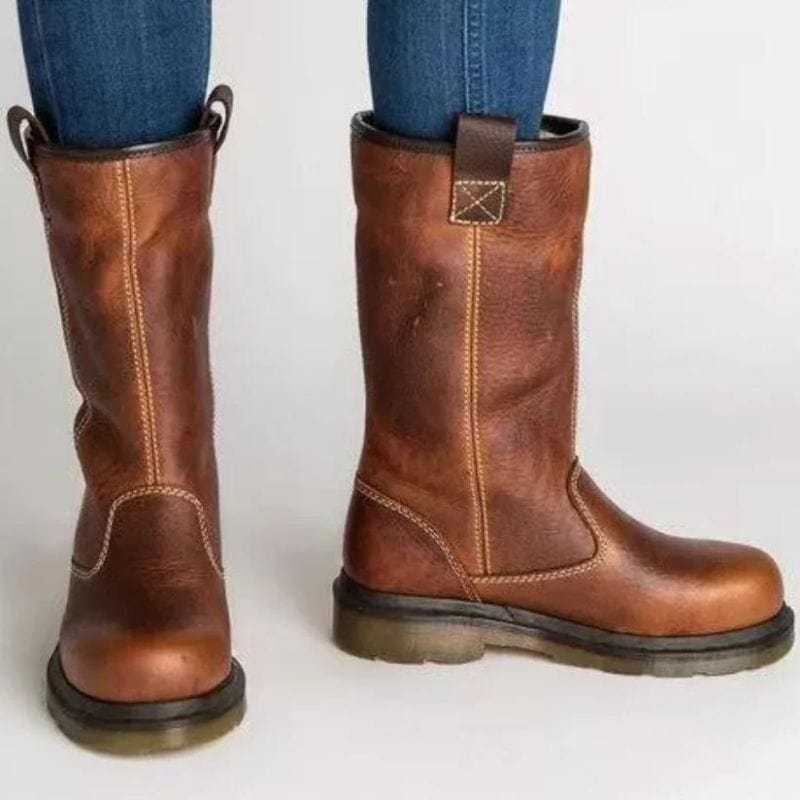 Lila | Women’s Winter Brown Shearling-Lined Mid-Calf Boots 1