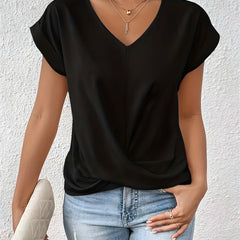 Maia | Twist Front V-Neck Top 9