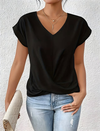 Maia | Twist Front V-Neck Top 9