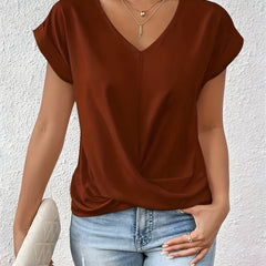Maia | Twist Front V-Neck Top 3