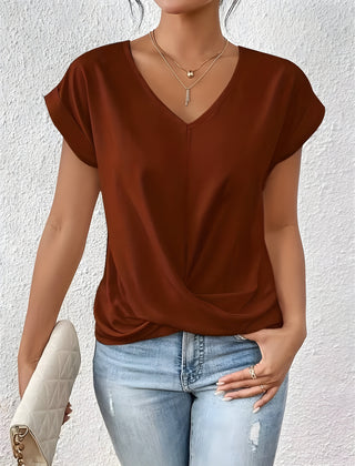 Maia | Twist Front V-Neck Top 10