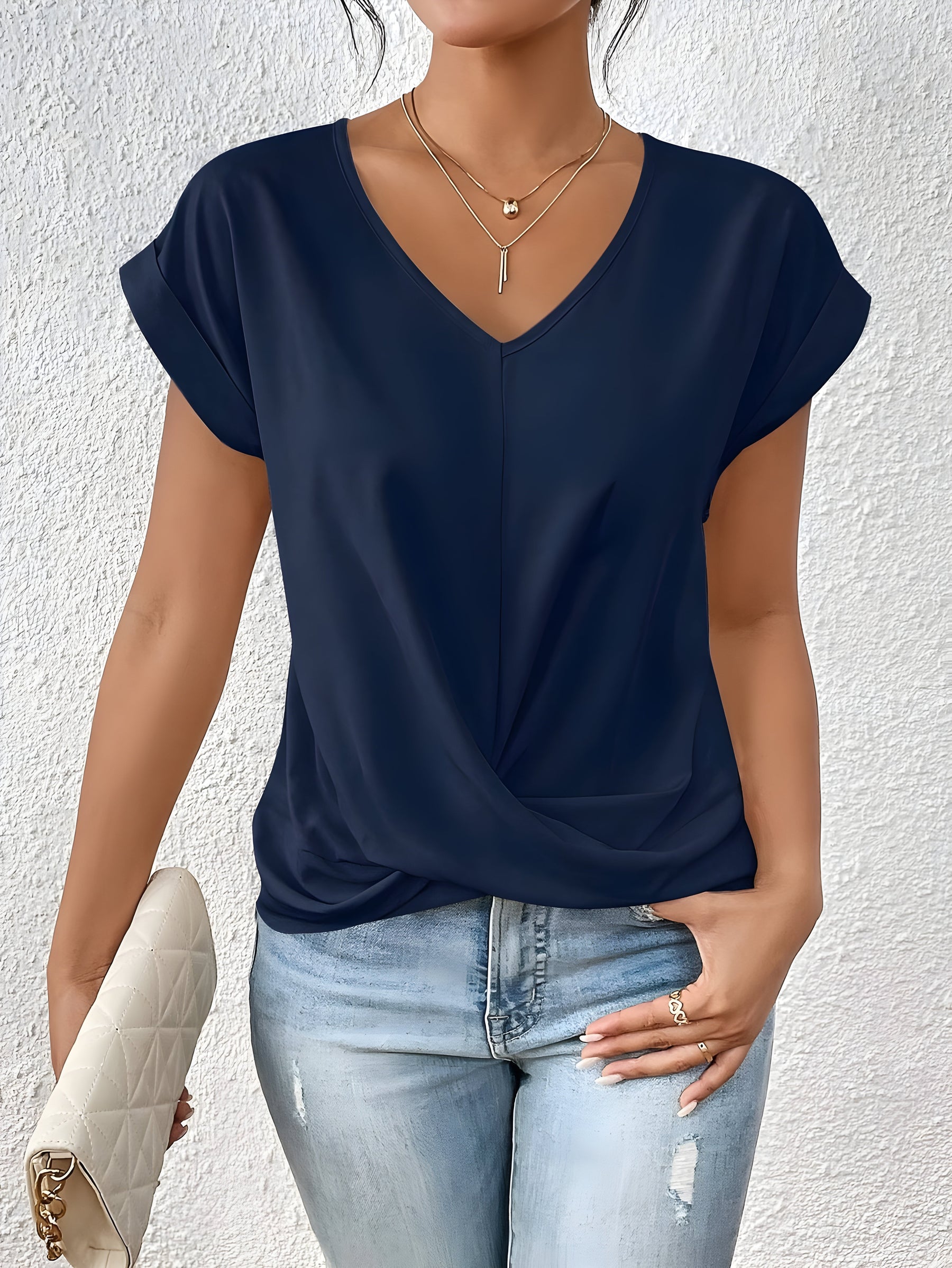 Maia | Twist Front V-Neck Top 4